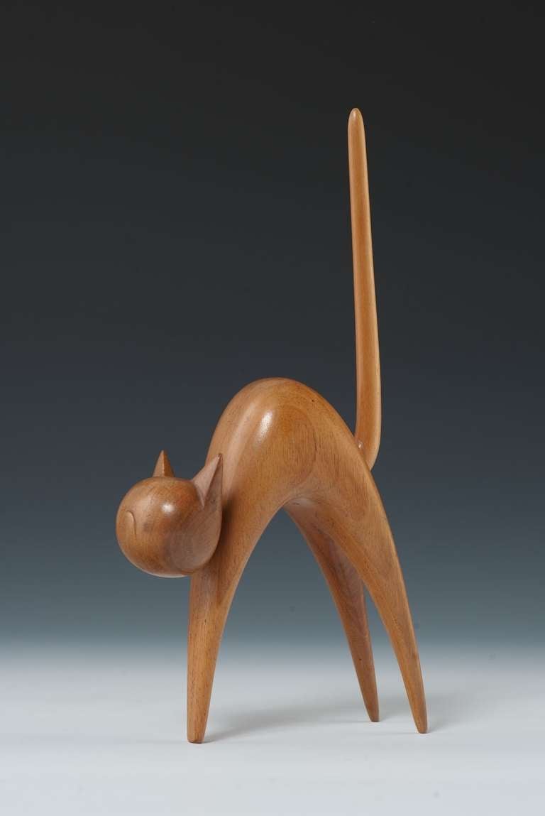 FRANZ HAGENAUER/KARL HAGENAUER attr.
WERKSTÄTTE HAGENAUER

CAT AND POLAR BEAR

cat designed by: Franz Hagenauer, Vienna, 1960s
polar bear designed by: Karl Hagenauer attr., Vienna, 1950s
executed by: Werkstätte Hagenauer, Vienna,