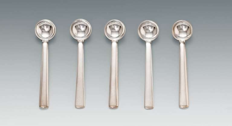 Josef Hoffmann / Wiener Werkstätte Five Mocca Spoons - Vienna 1907