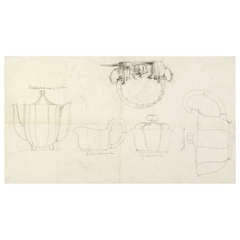 Josef Hoffmann  Design Sketch for a Tea and Coffee Set - Vienna circa 1920