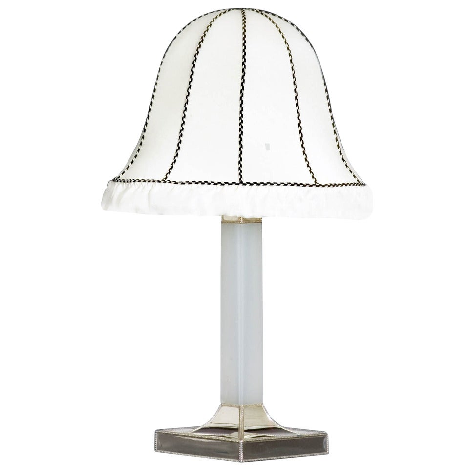 Josef Hoffmann / Wiener Werkstätte / Silver Table Lamp / Vienna,  1910 For Sale