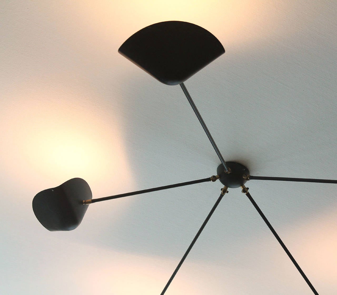 MidCentury Modern Modular Sputnik Chandelier Flush Mount Light Fixture