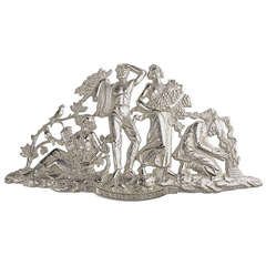 Large Art Deco Bronze Sculpture with Men and Woman, 4 Seasons, 1930s Modernist 11