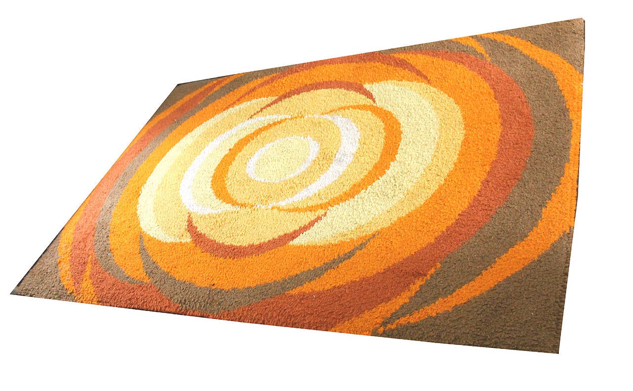 Mid-Century Modern MidCentury  Modern Ryy Desso Style Carpet Rug , 1960s  For Sale