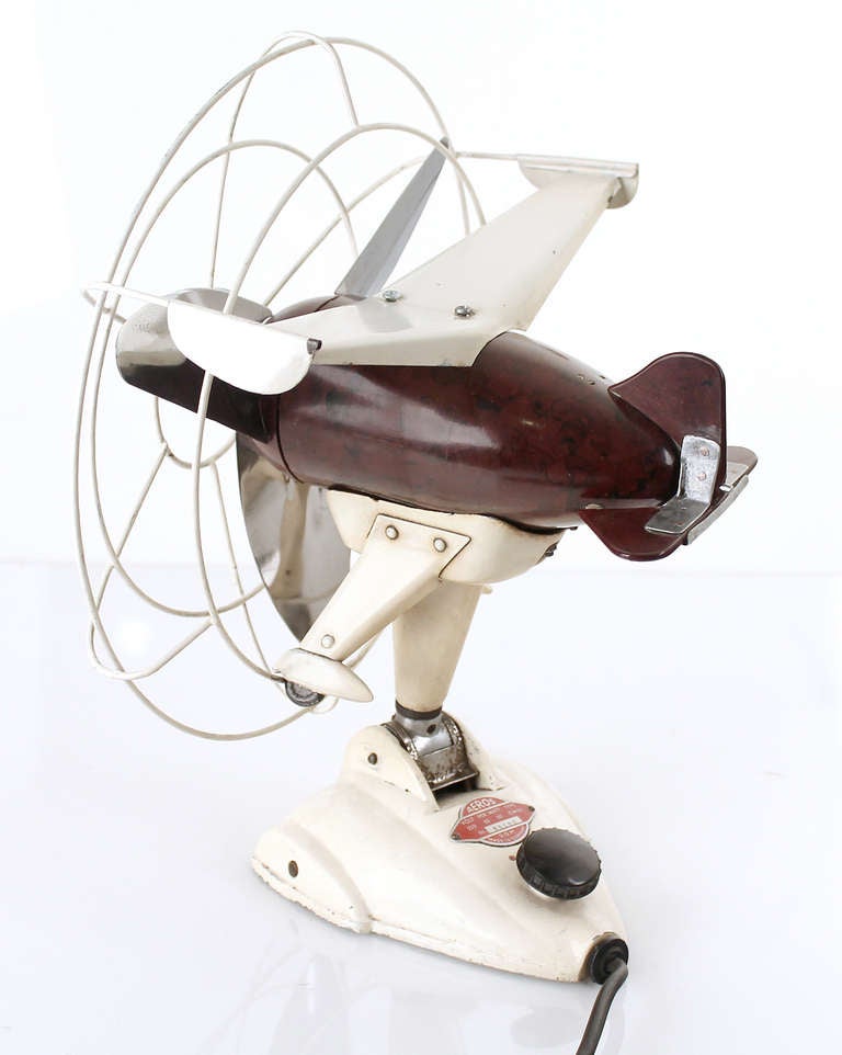 Art Deco Machine Age Aircraft Electric Fan Airplane Stuka Streamline