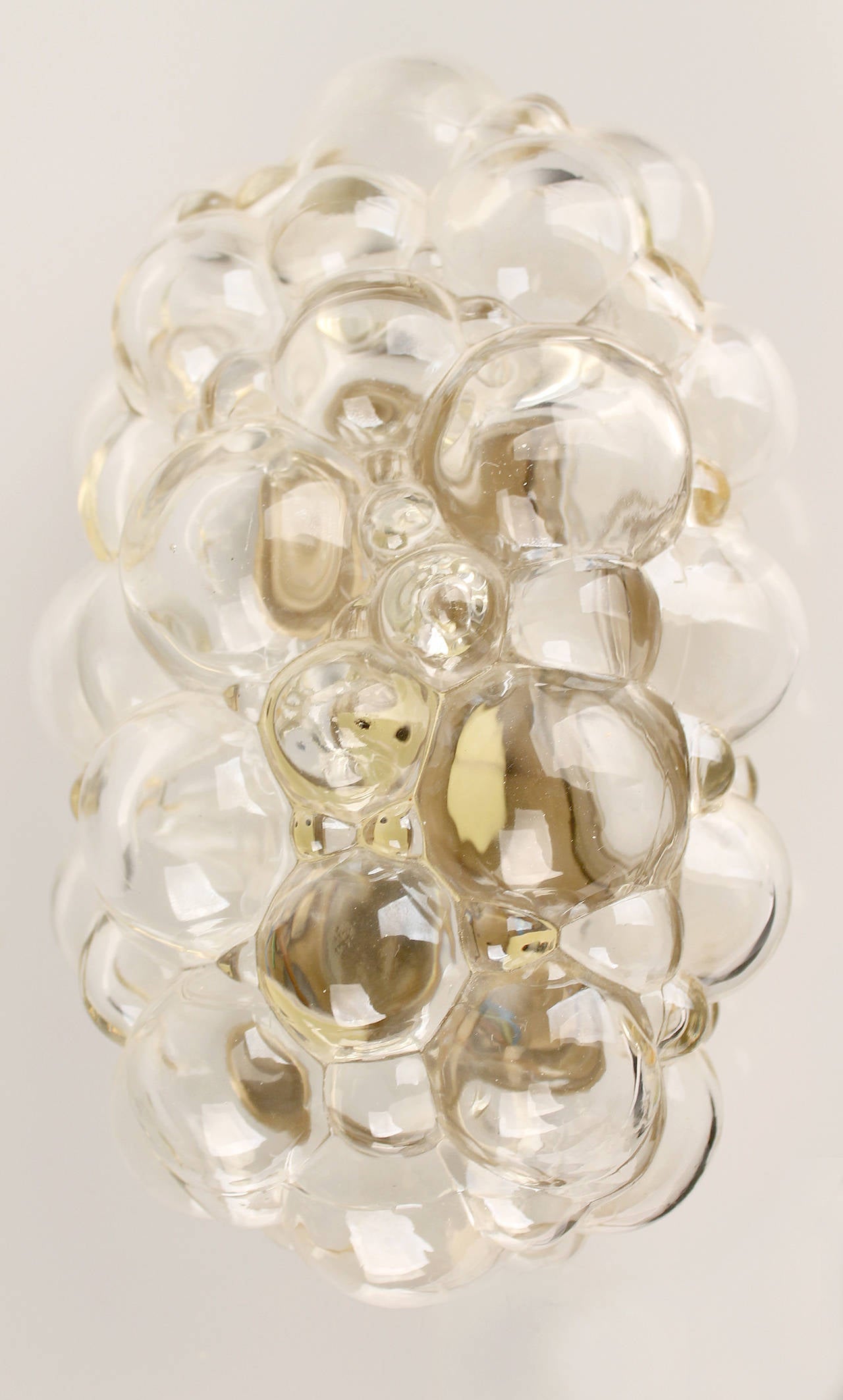 Pair of Bubble Glass Sconce Wall Lights Antique Lighting Light Brass In Excellent Condition In Bremen, DE