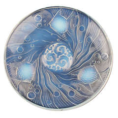 French Art Deco Sevres Opalescent Glass Bowl, 1930s Modernist Design 1