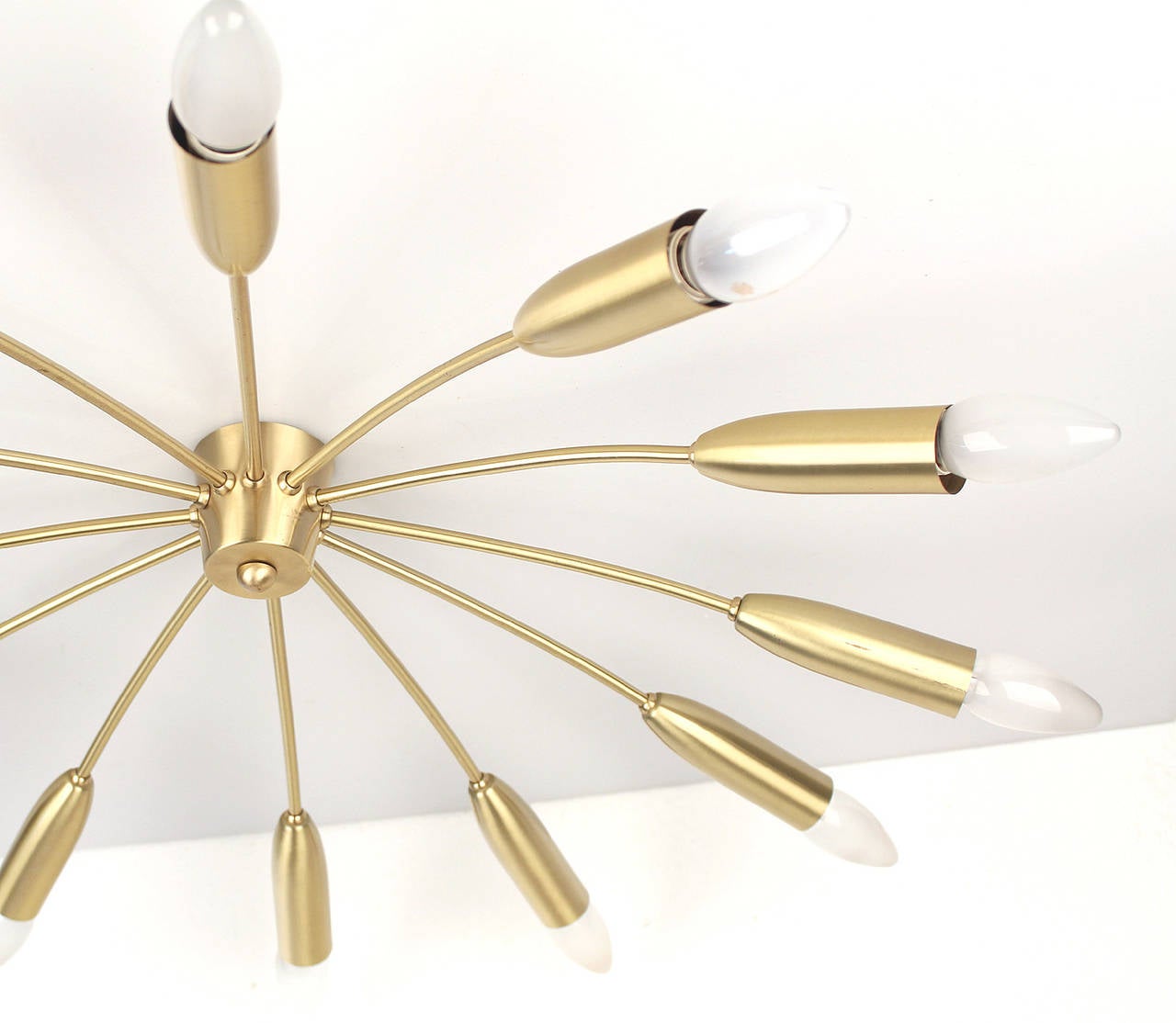 Sputnik Flush Mount Light  Antique Lighting Brass Ceiling In Excellent Condition In Bremen, DE