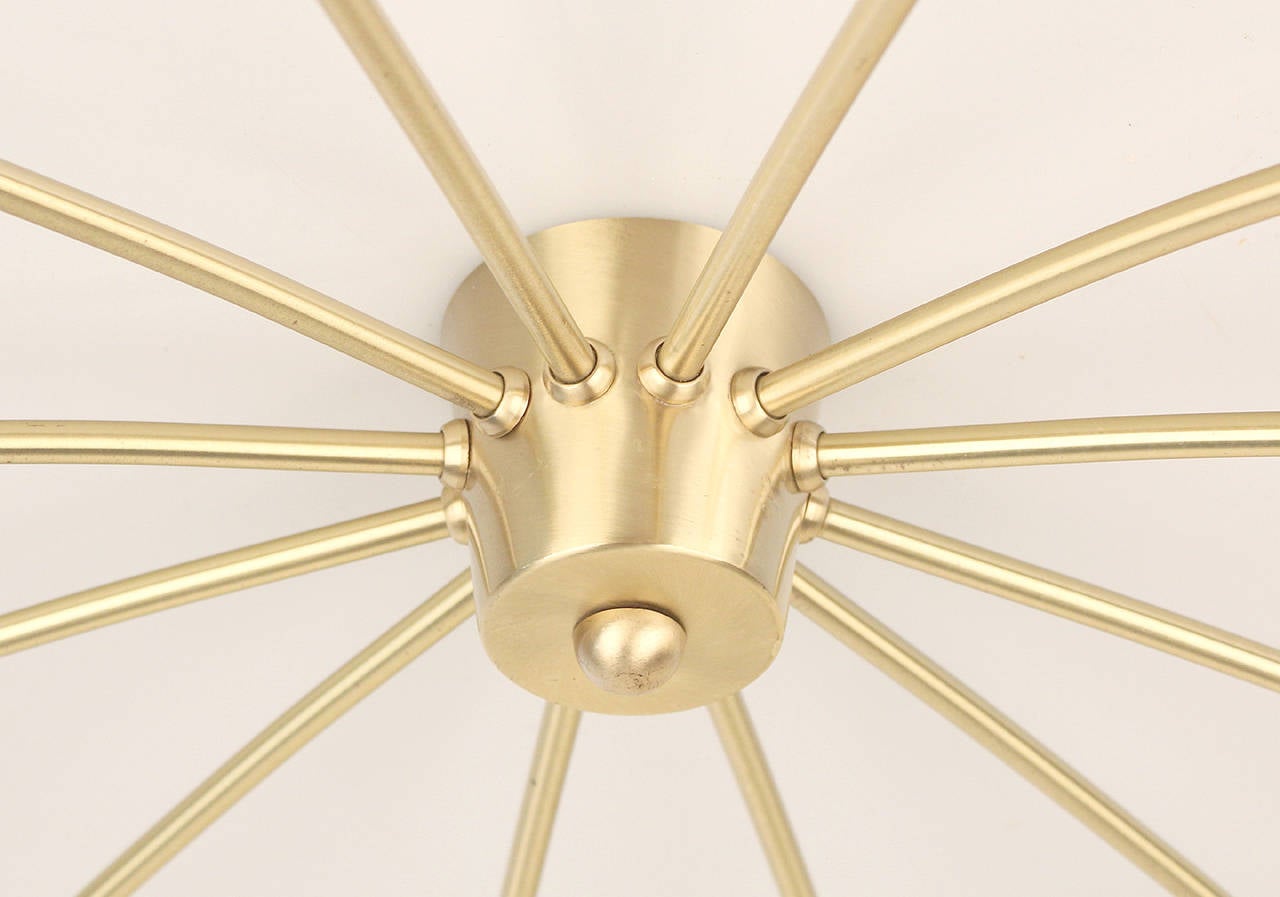 European Sputnik Flush Mount Light  Antique Lighting Brass Ceiling