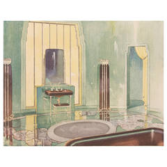 1931 Art Deco Bathroom Interior Design Architecture Reference Book