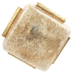 Kalmar Gilt Bronze and Murano Glass Flush Mount Ceiling Light Kalmar Gilt Bronze and Murano Glass Flush Mount Ceiling Light