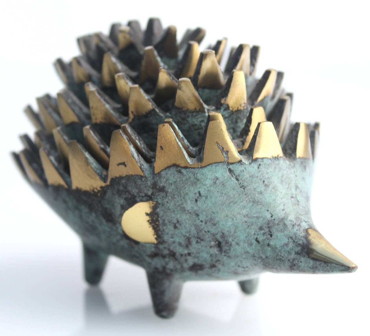 Mid-Century Modern 1960s Walter Bosse Bronze Hedgehog Carl Auböck Era Antique