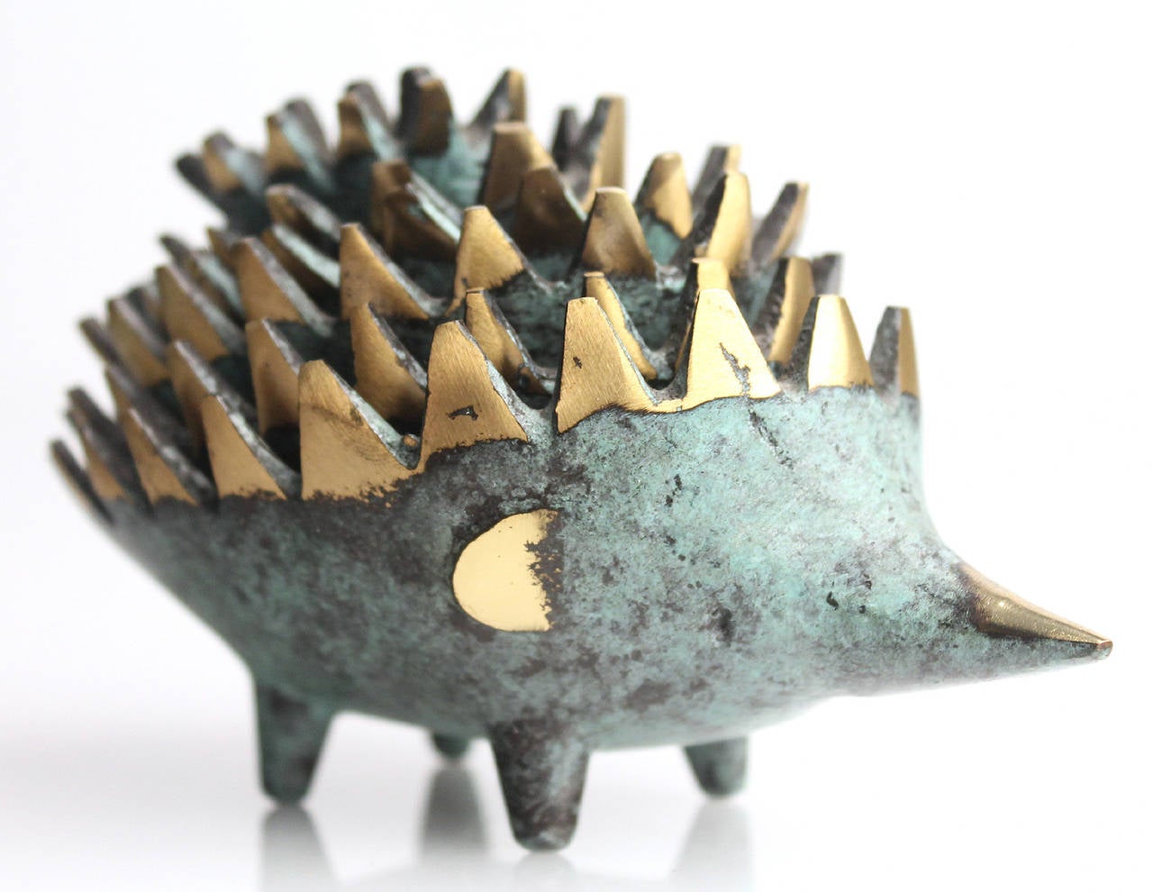 1960s Walter Bosse Bronze Hedgehog Carl Auböck Era Antique In Excellent Condition In Bremen, DE