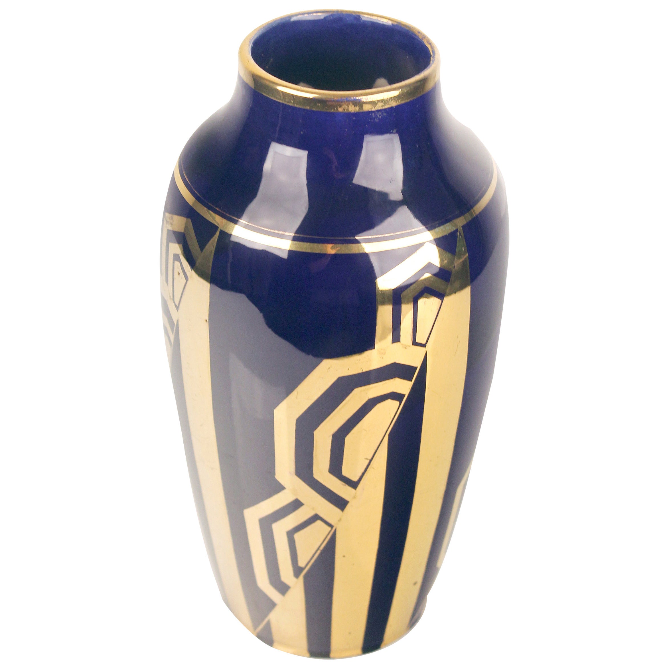 French Art Deco Vase by Odyv Egyptian Revival