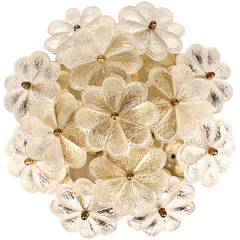 Murano Glass Flower Sconce Glass Flowers Antique Lighting Light Austrian Brass