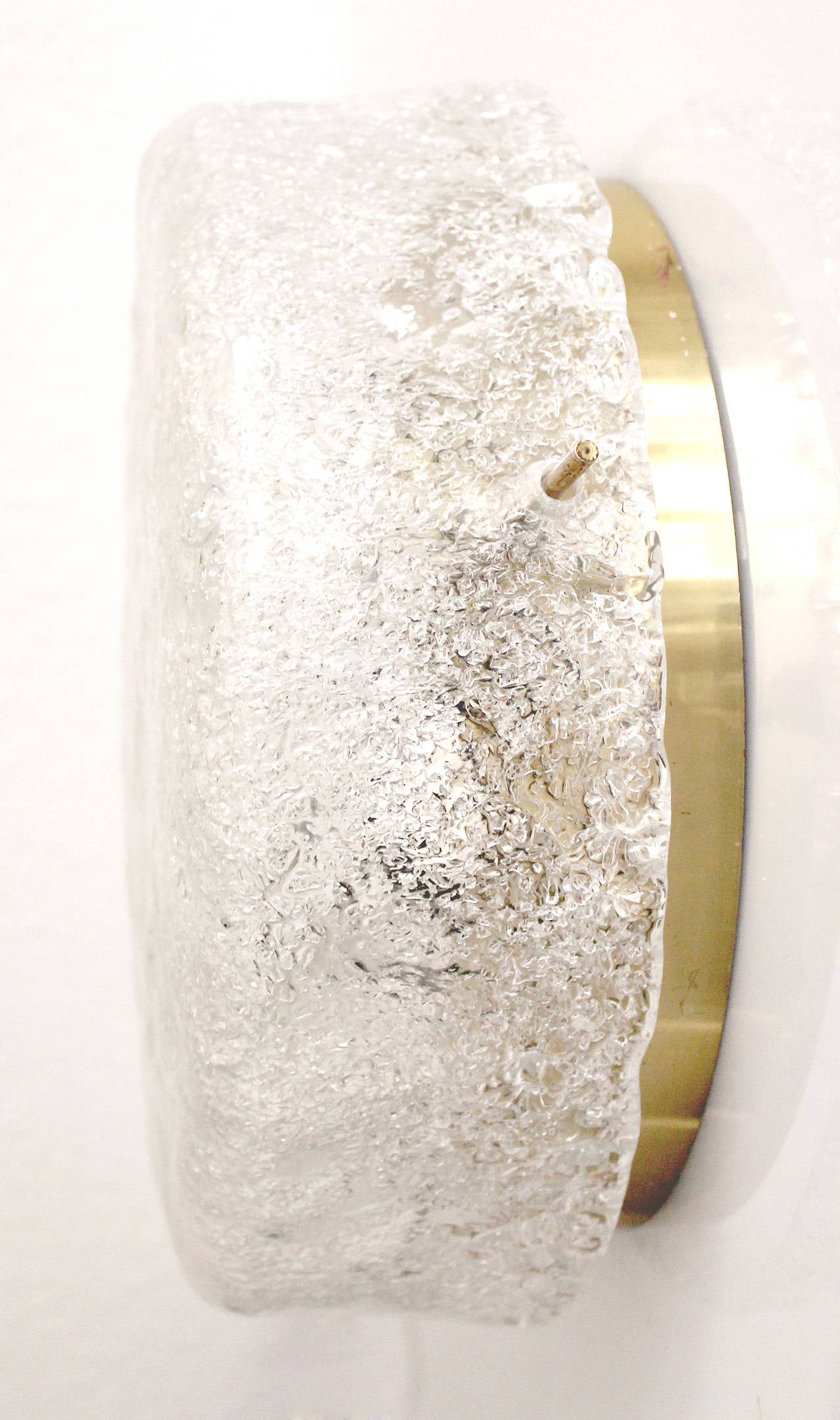 Murano Glass Sconce Flush Light Brass Ceiling Wall Fixture  2