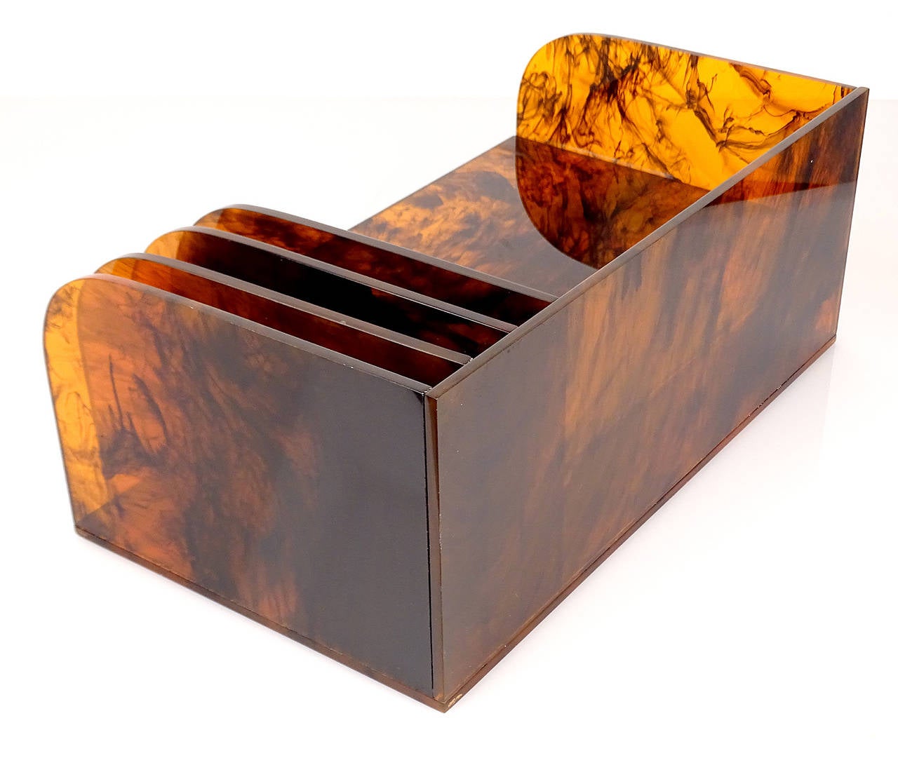 Aldo Tura Style Desktop Divided Tray Organizer Desk Storage Office