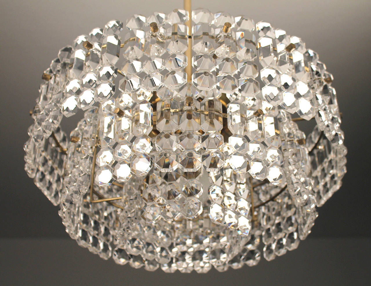 Kinkeldey Crystal Chandelier For Sale at 1stdibs