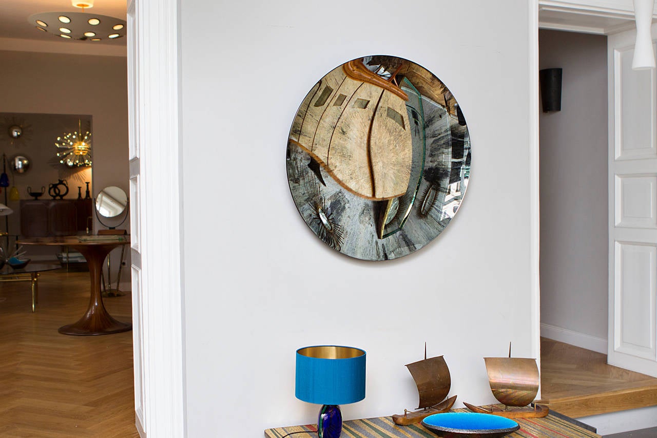 Moderne Fantastique miroir concave de l'artiste français Christophe Gaignon