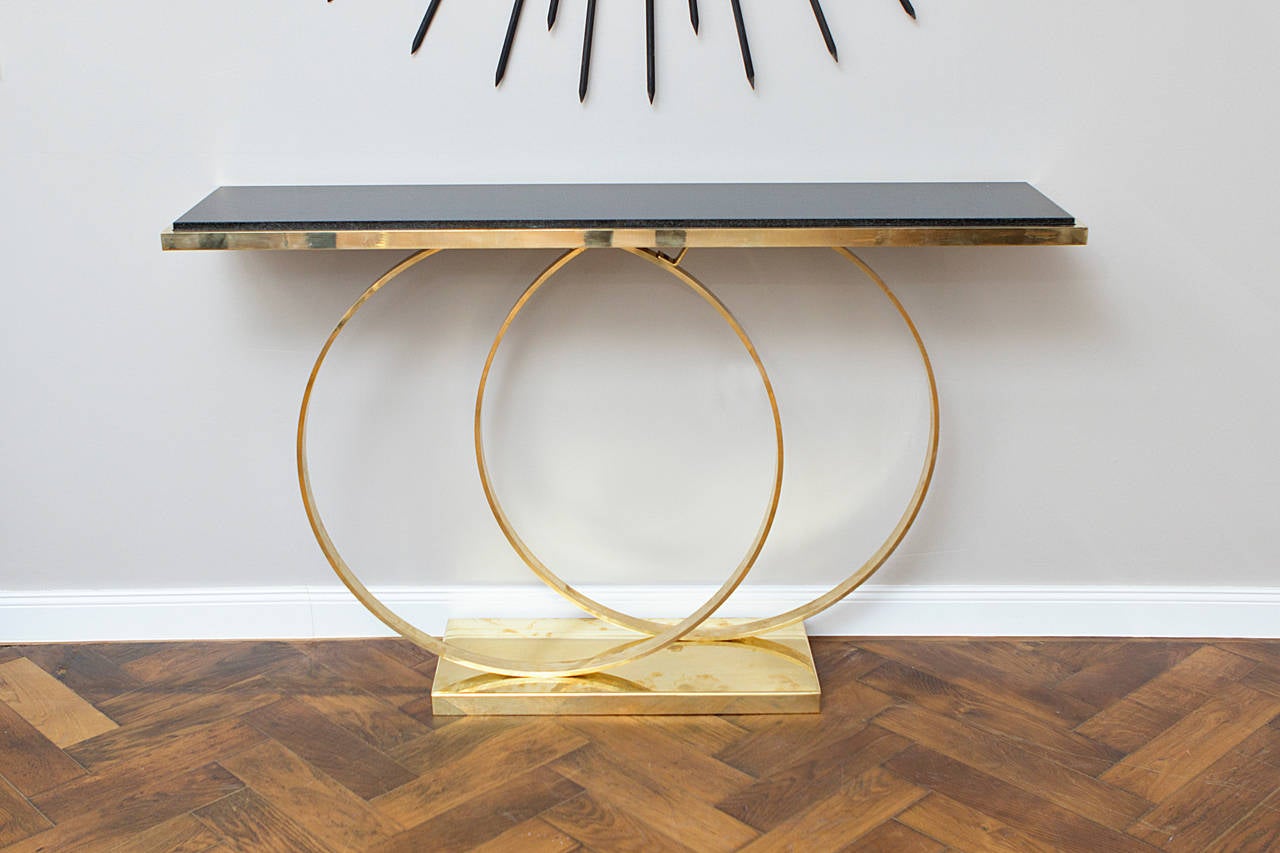 Brass Console Table, Attributed to Pierre Cardin, France, circa 1970 1