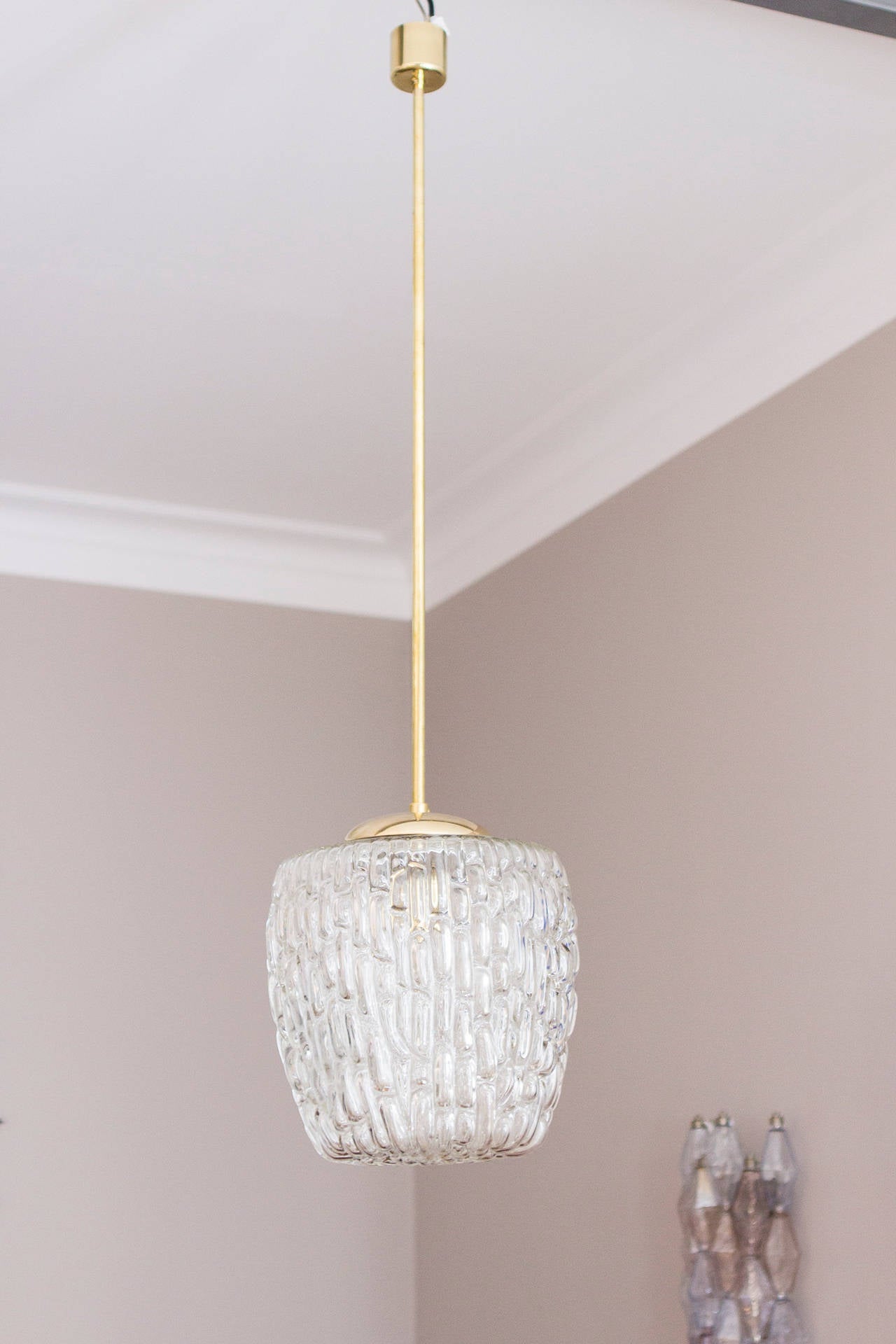 Set Of Three Rupert Nikoll Hanging Lamps Austria Circa 1960 At 1stdibs Elegant Three Rupert Nikoll Hanging Lamps Austria Circa 1960 Heavy Color Glass