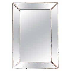 Elegant Art Deco Wall Mirror, France circa 1940