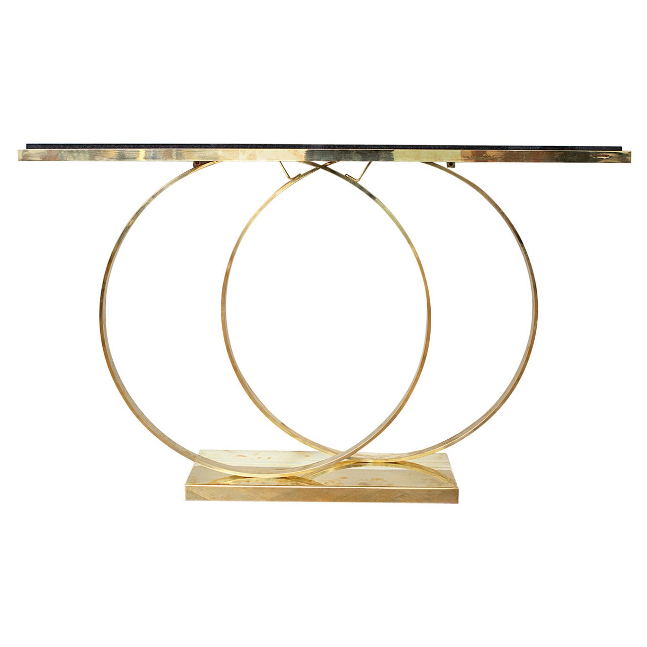 Brass Console Table, Attributed to Pierre Cardin, France, circa 1970