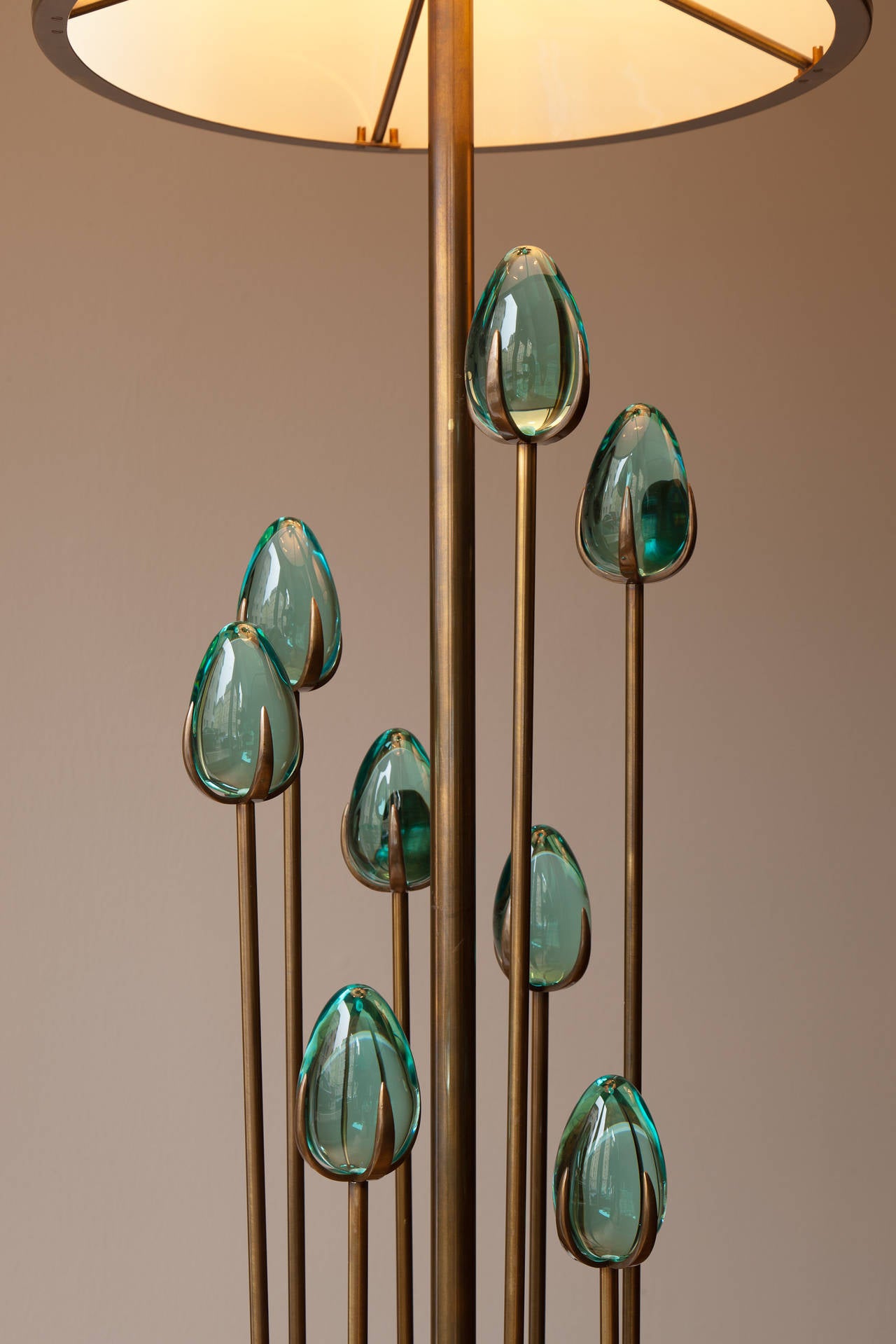 Lacquered Pair of Floor Lamps by Roberto Giulio Rida