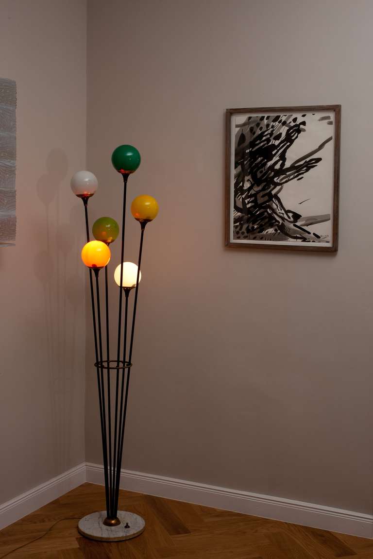 Italian Floor Lamp Attributed To Stilnovo,  Italy Circa 1950 In Good Condition In Munich, DE