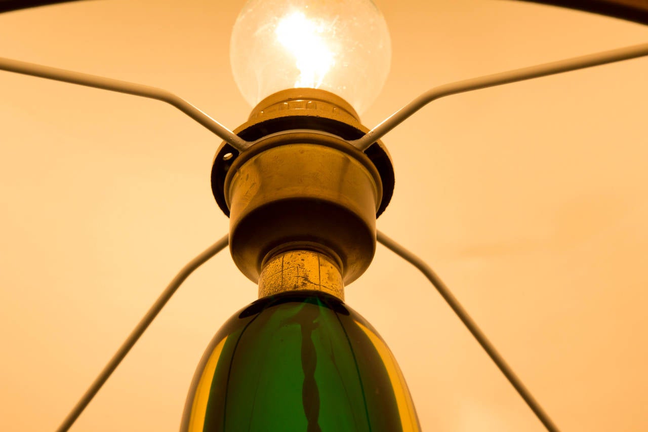 Blown Glass Table Lamp by Vetri, Murano, Italy, circa 1950