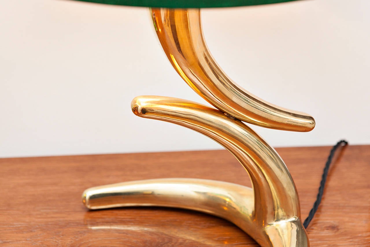 Pair of French Brass Table Lamps in the Style of Philippe Hiquily, circa 1970 For Sale 2