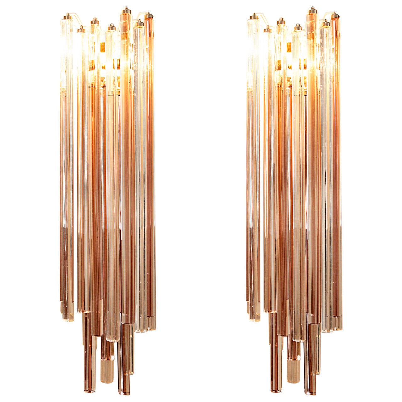 Pair of Venini Wall Sconces, Italy circa 1950