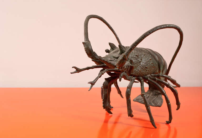 Mid-Century Modern Bronze Lobster, France, circa 1940