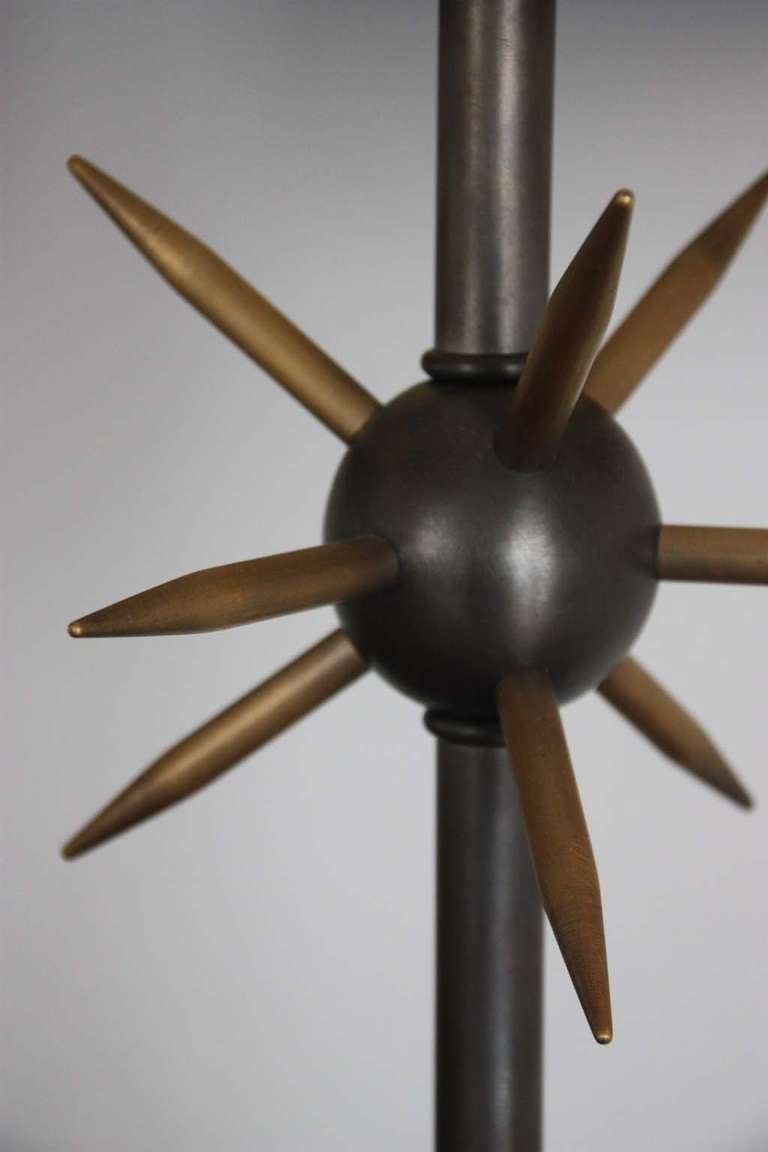 Pair of bronze star table lamps 1