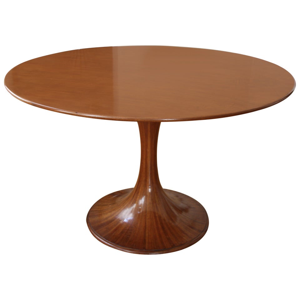 Luigi Massoni, Pedestral Dining Table, Rosewood, Italy 1967 For Sale