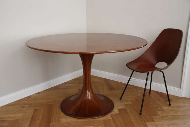 Luigi Massoni, Pedestral Dining Table, Rosewood, Italy 1967 For Sale 4