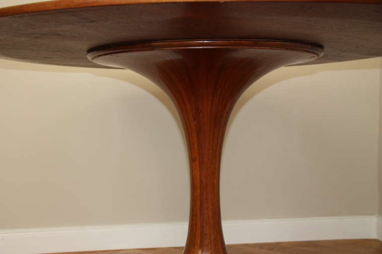 Mid-20th Century Luigi Massoni, Pedestral Dining Table, Rosewood, Italy 1967 For Sale