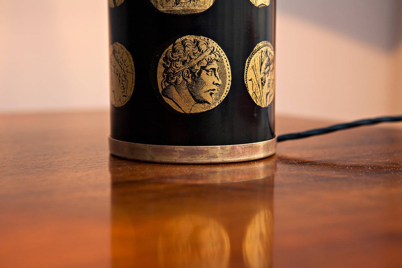 Painted Piero Fornasetti Table Lamp 