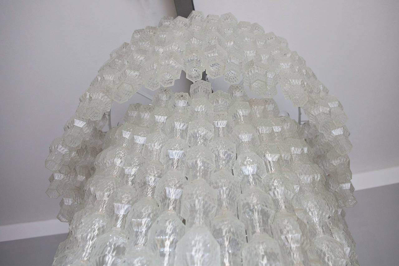 Mid-20th Century Big Chandelier by Archimede Seguso, Italy, circa 1955 For Sale