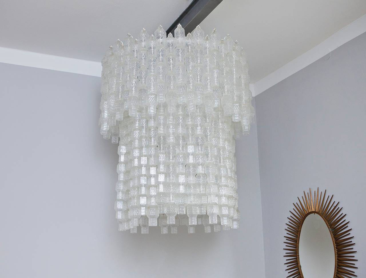 Mid-Century Modern Big Chandelier by Archimede Seguso, Italy, circa 1955 For Sale