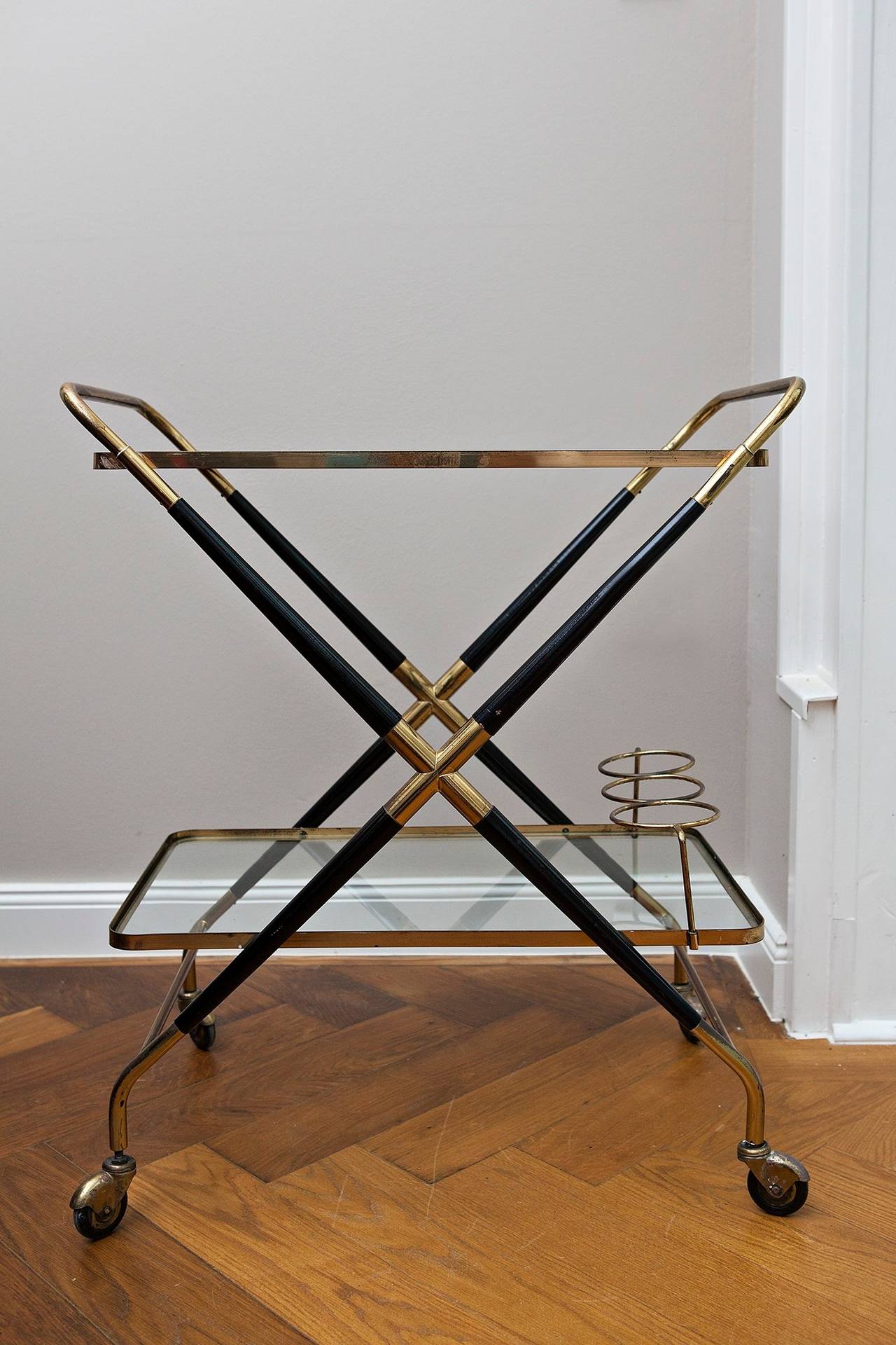 Mid-Century Modern Bar Cart by Cesare Lacca, Italy, circa 1960