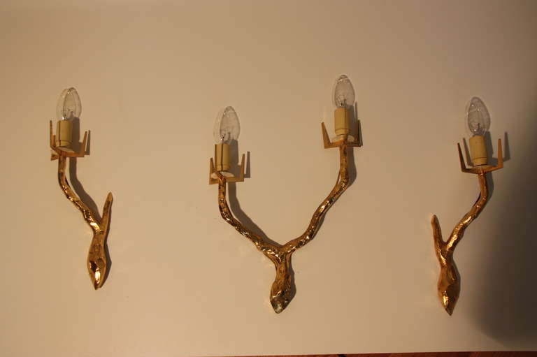 Felix Agostini Sconces, One Pair And One Two Arm Sconces 3