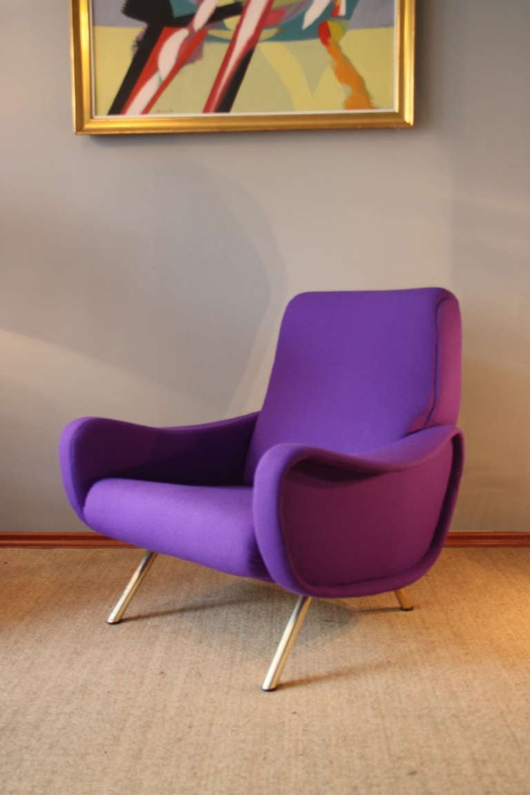 The 'Lady' designed by Marco Zanuso for Arflex in 1951. Re-upholstered in Kvadrat 