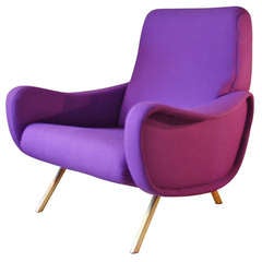 Marco Zanuso, Lady chair, for Arflex 1950, Kvadrat "Topas 2" purple