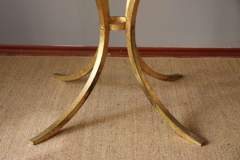 Gilt Iron Table By Roger Thibier, France circa 1960 3