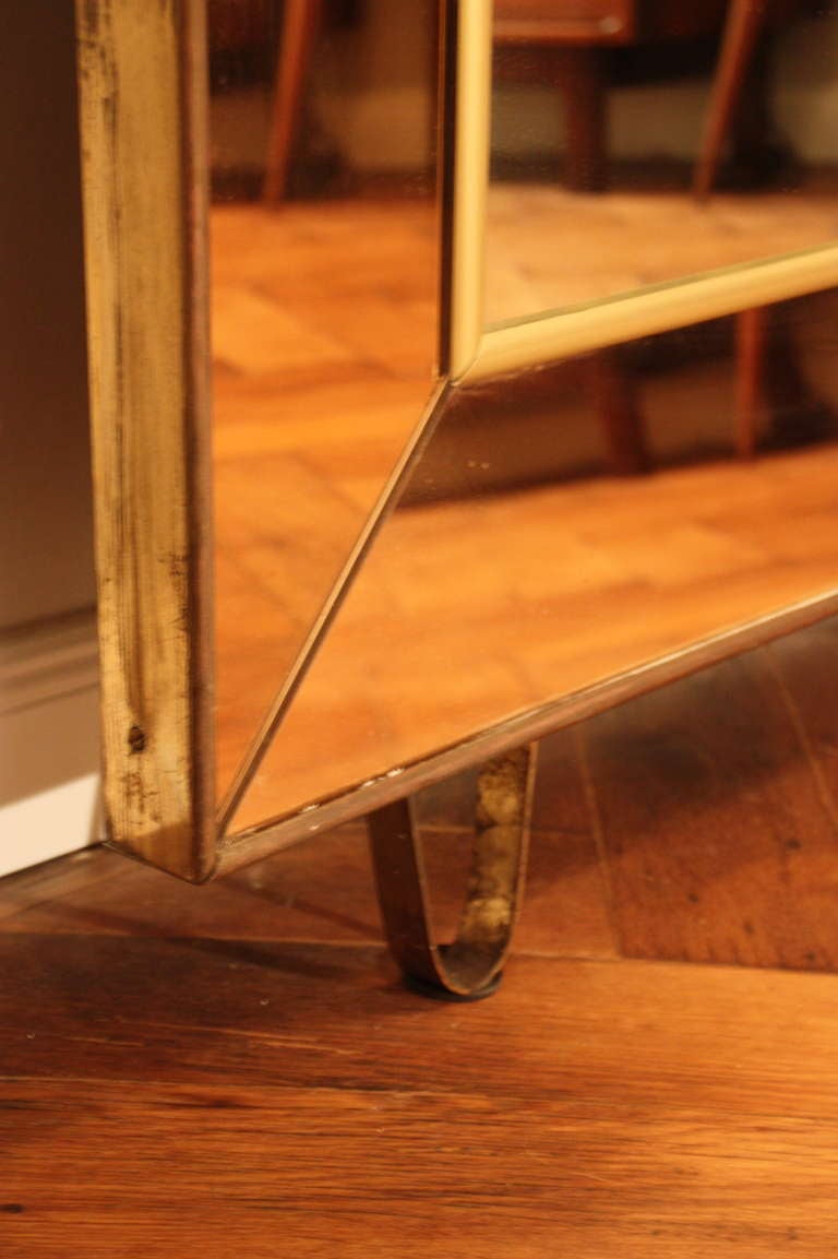 Extralarge Crystal Art Mirror/Console , Italy 1950 3