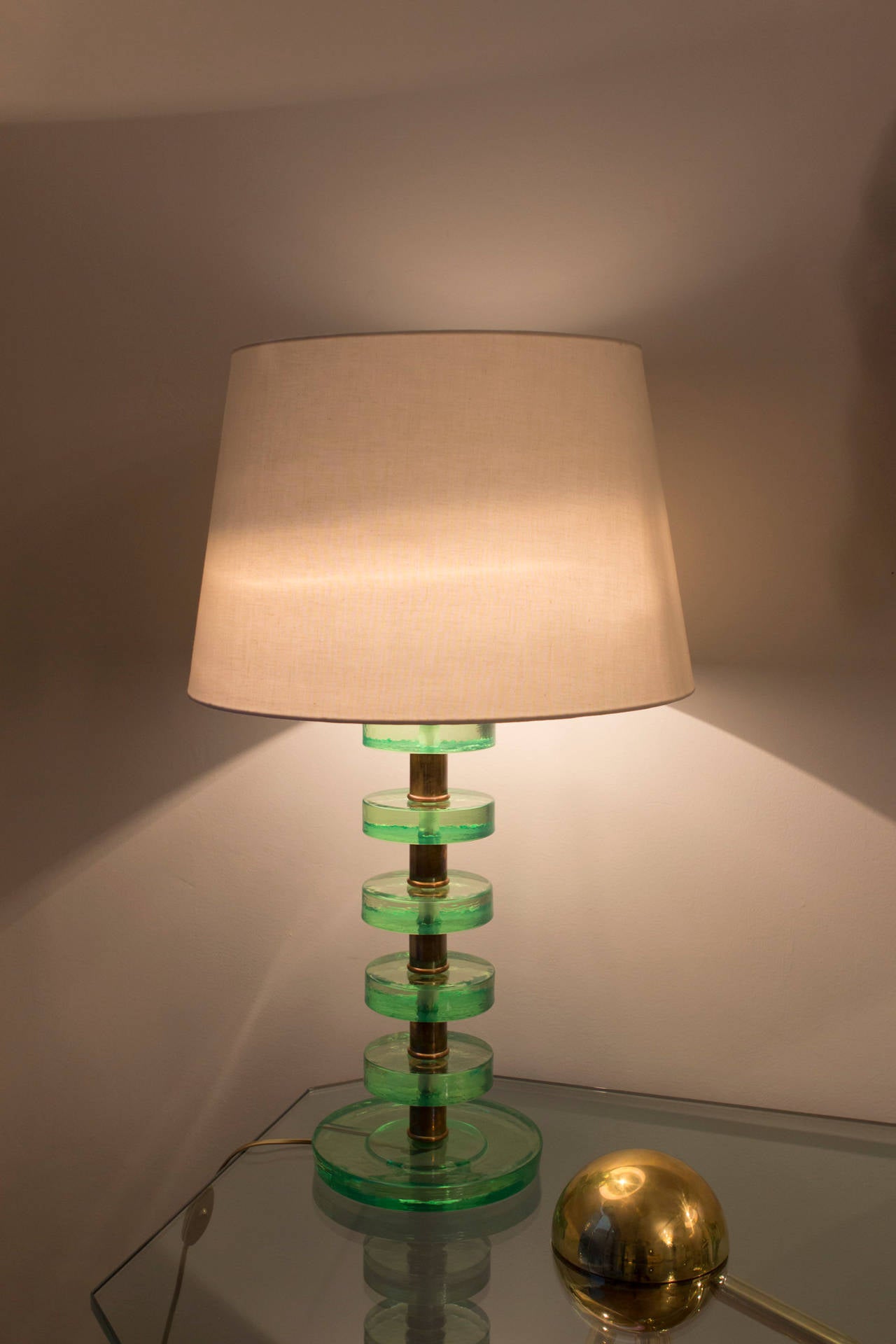 Pair of Murano glass Table Lamps, Italy circa 1965 In Excellent Condition In Munich, DE
