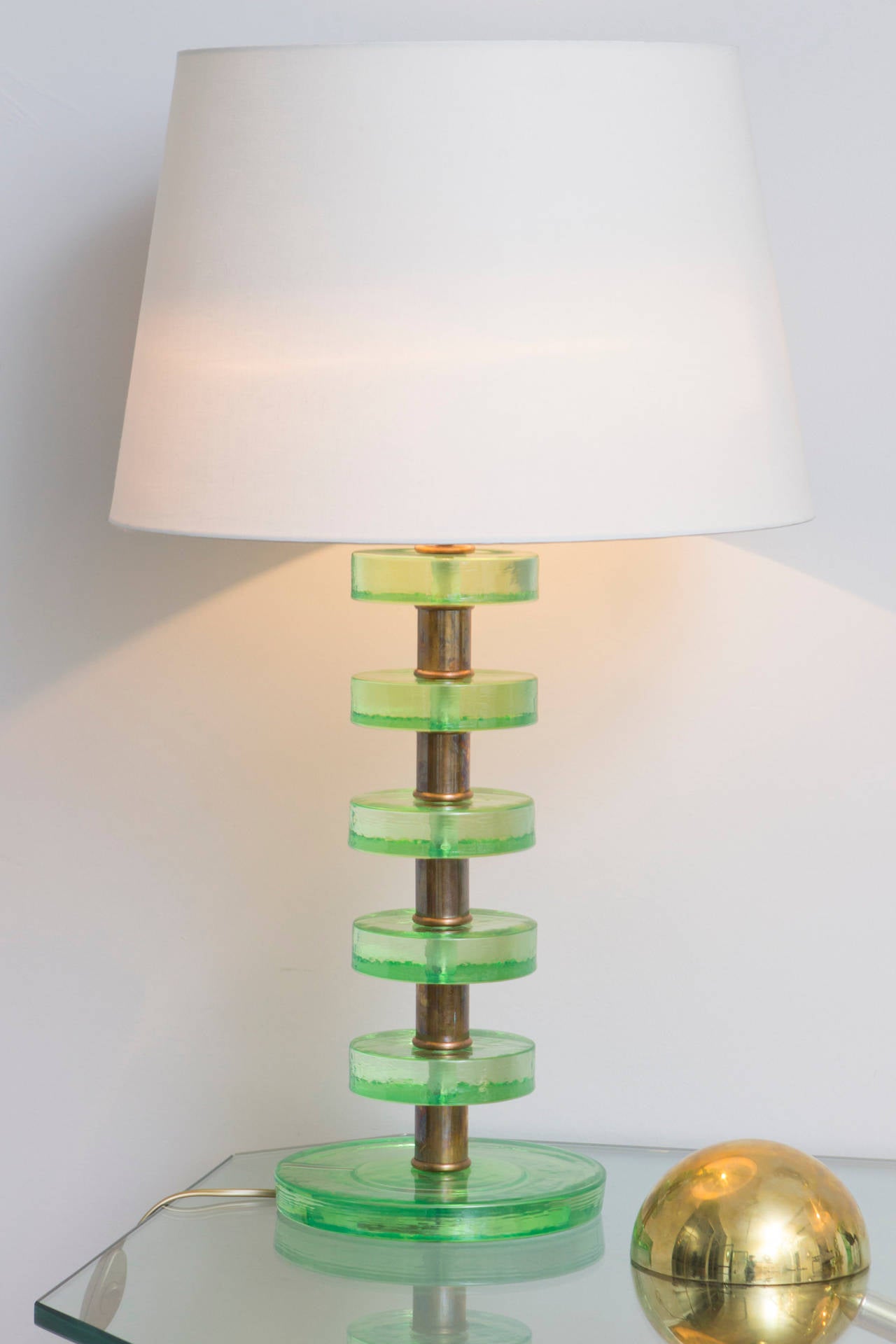 Pair of Murano glass Table Lamps, Italy circa 1965 1