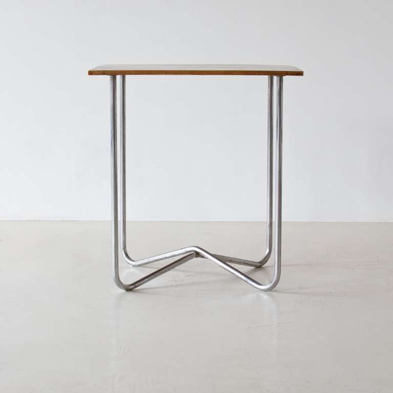 Bauhaus Early 1930s Tubular Steel Table For Sale
