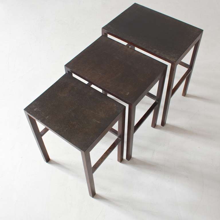 Stained Set of Halabala Nesting Tables For Sale