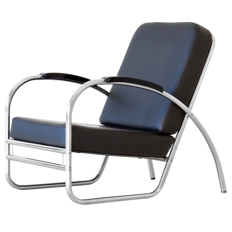 1930s Streamline Armchair For Sale